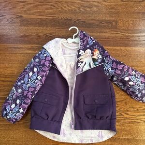 Disney frozen Reversible jacket girls Windbreaker
